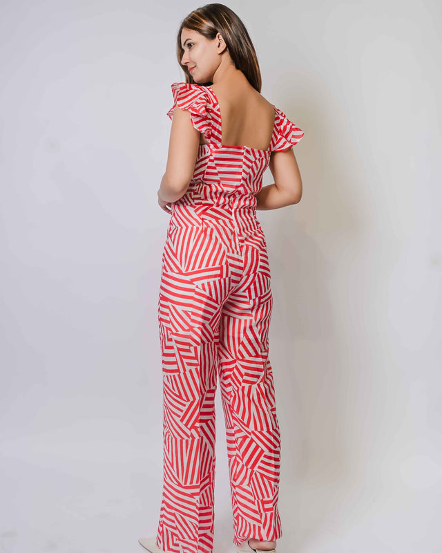 COTTON PRINTED JUMPSUIT