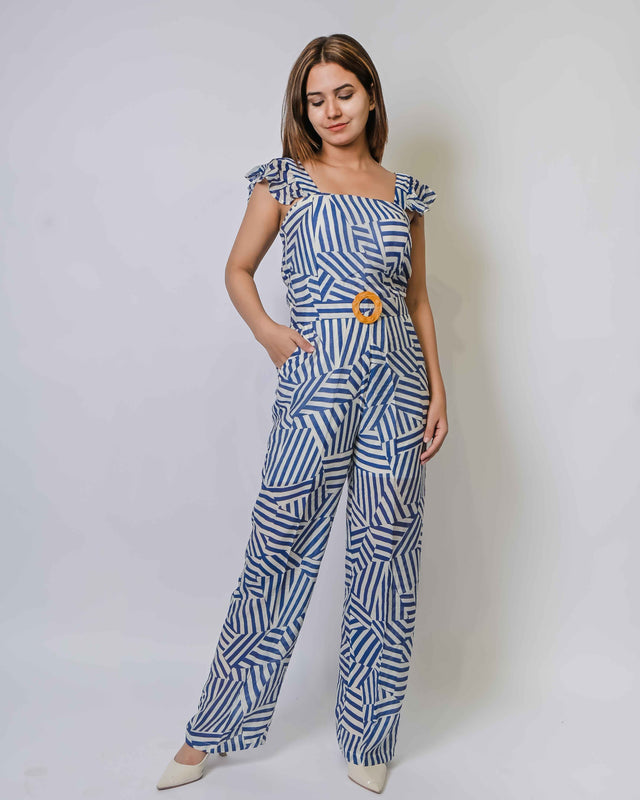 COTTON PRINTED JUMPSUIT