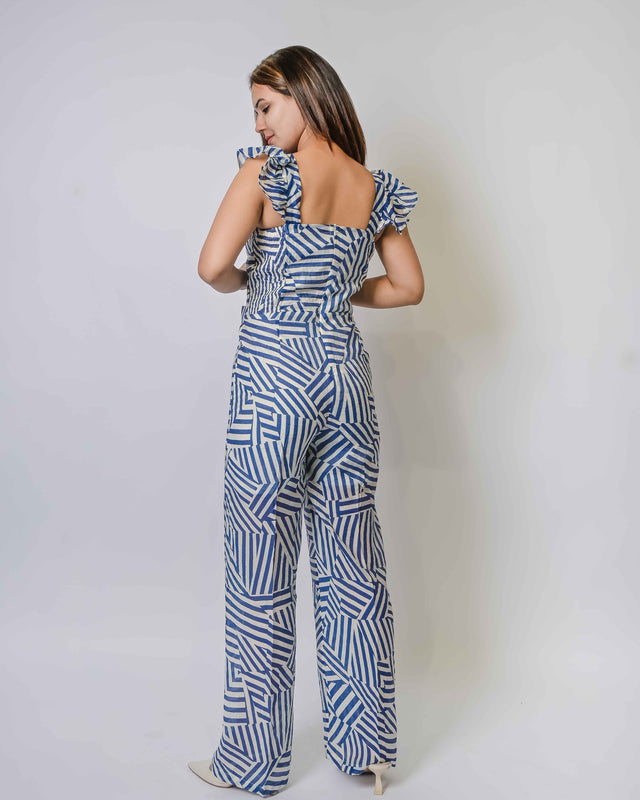 COTTON PRINTED JUMPSUIT