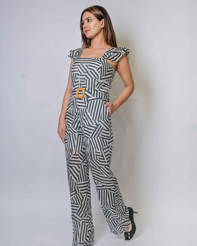 COTTON PRINTED JUMPSUIT