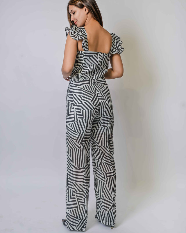 COTTON PRINTED JUMPSUIT