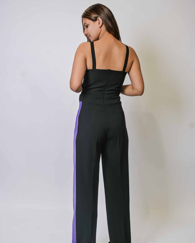 PATTERNED BUCKLE UP JUMPSUIT