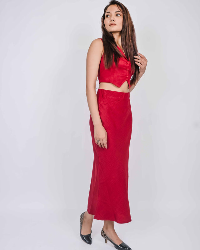 WAIST COAT TOP WITH LONG SKIRT