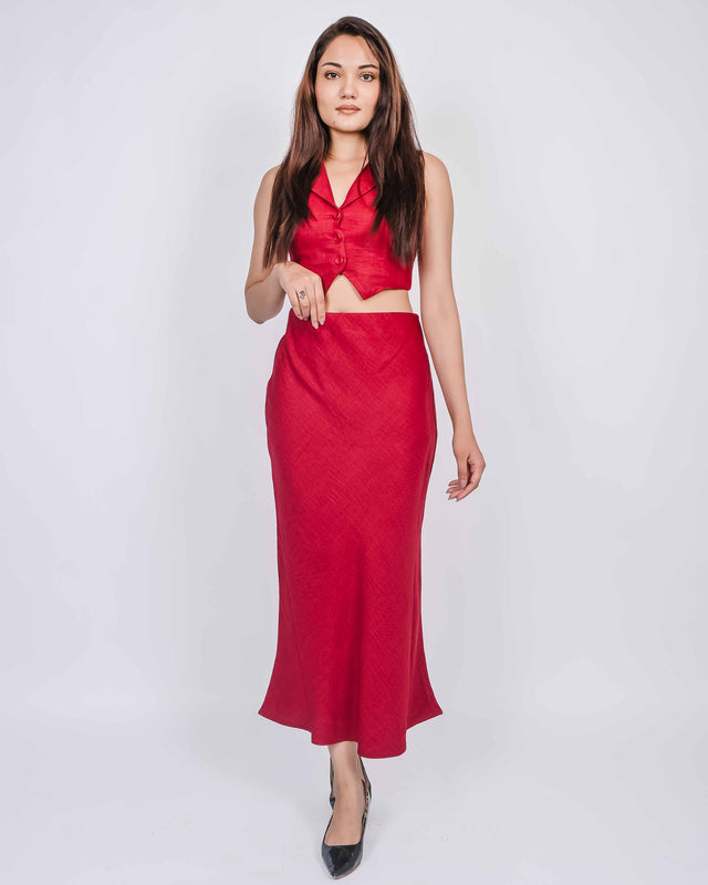 WAIST COAT TOP WITH LONG SKIRT