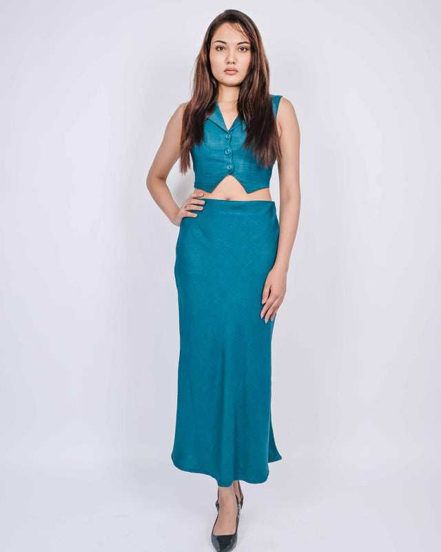 WAIST COAT TOP WITH LONG SKIRT