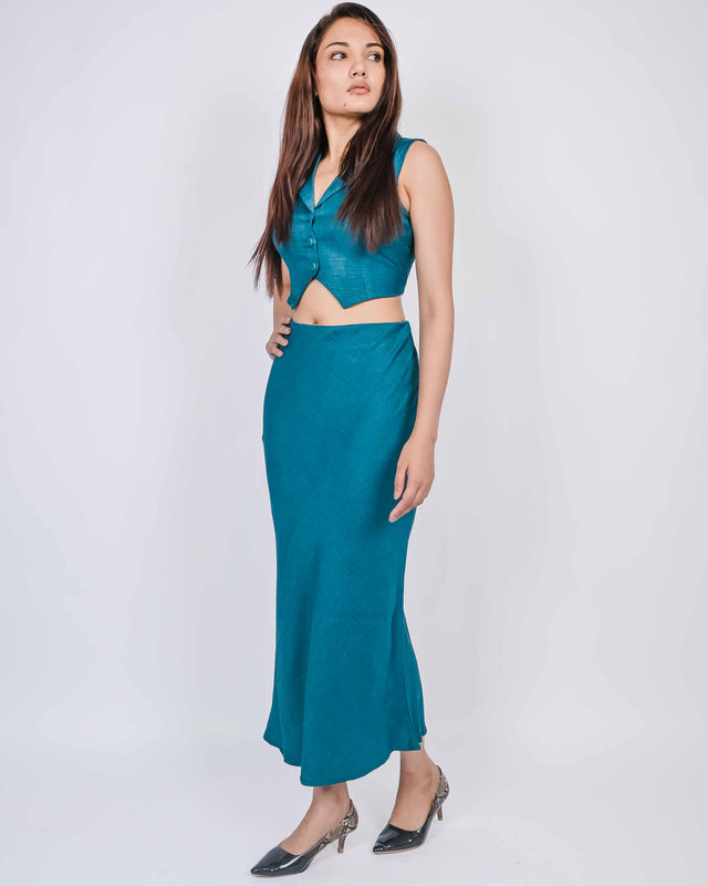 WAIST COAT TOP WITH LONG SKIRT