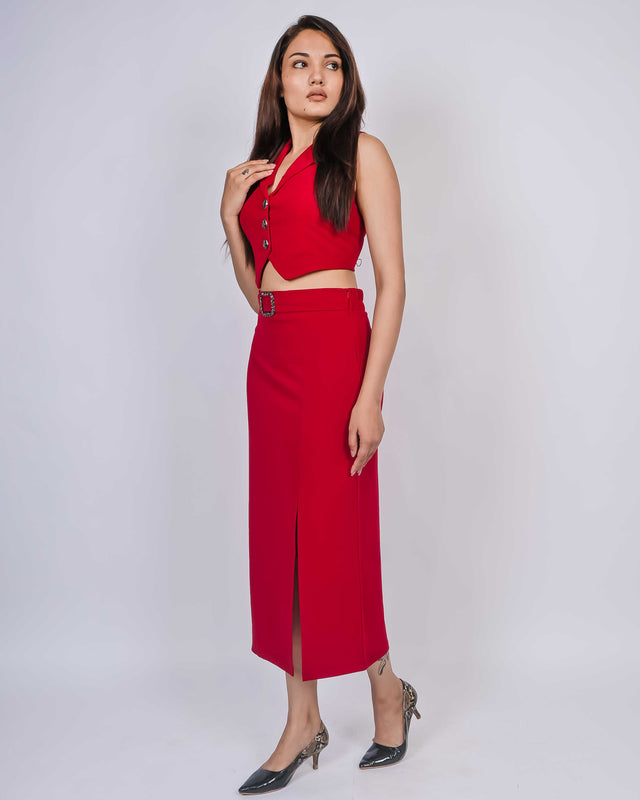 LONG SKIRT WITH CROP TOP