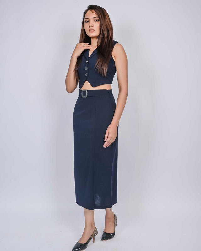 LONG SKIRT WITH CROP TOP