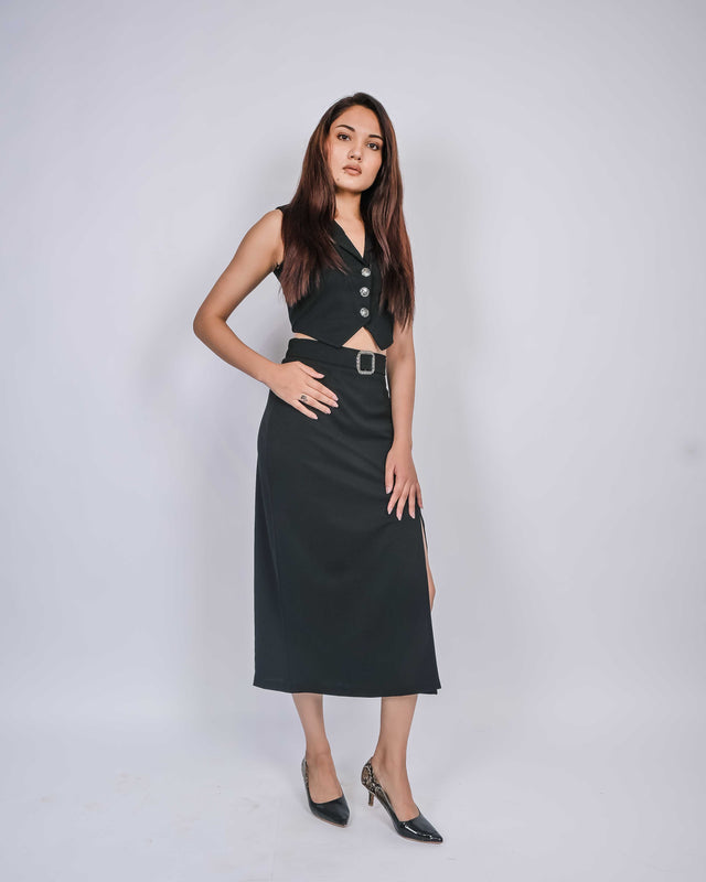 LONG SKIRT WITH CROP TOP