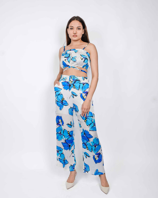 SATIN KNOT UP PRINTED SET