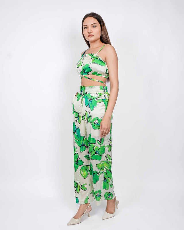 SATIN KNOT UP PRINTED SET