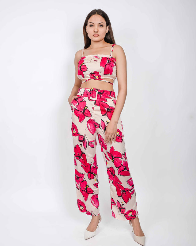 SATIN KNOT UP PRINTED SET