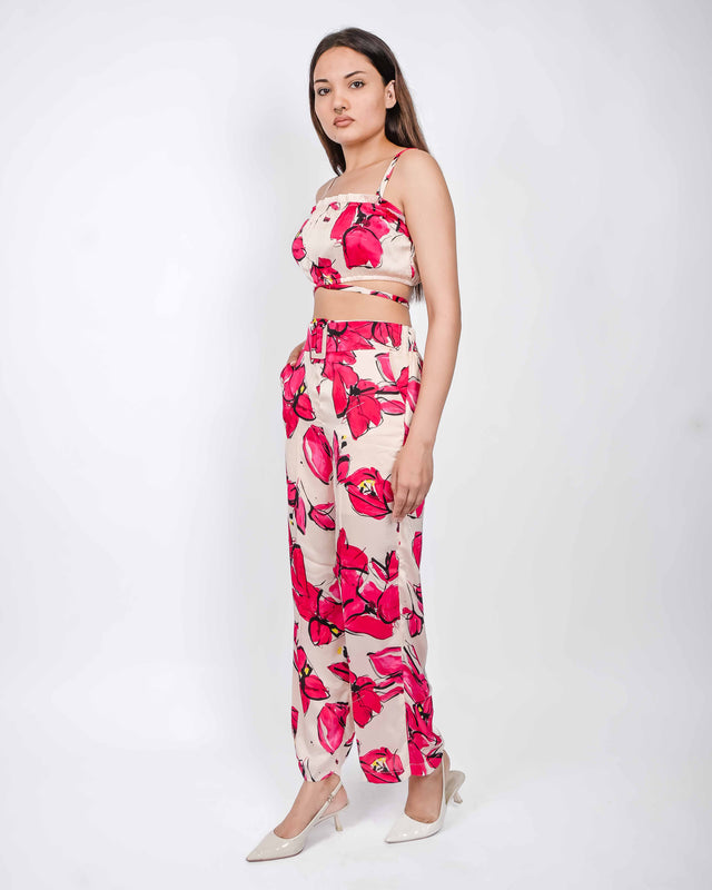 SATIN KNOT UP PRINTED SET