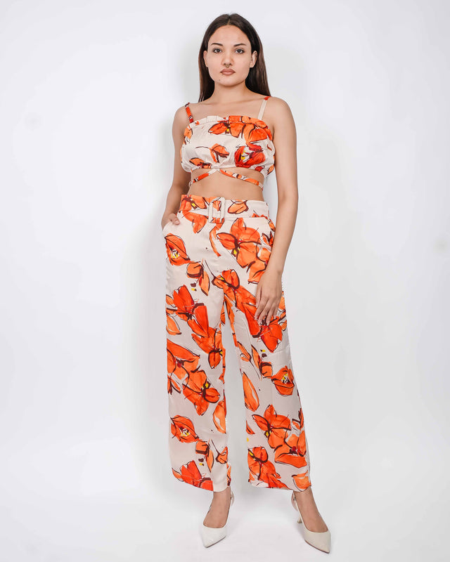 SATIN KNOT UP PRINTED SET