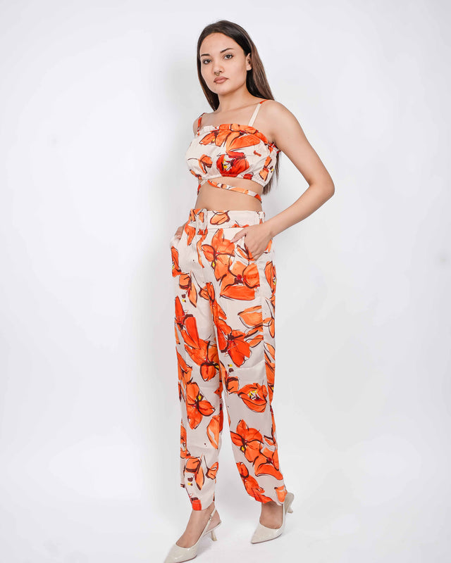 SATIN KNOT UP PRINTED SET