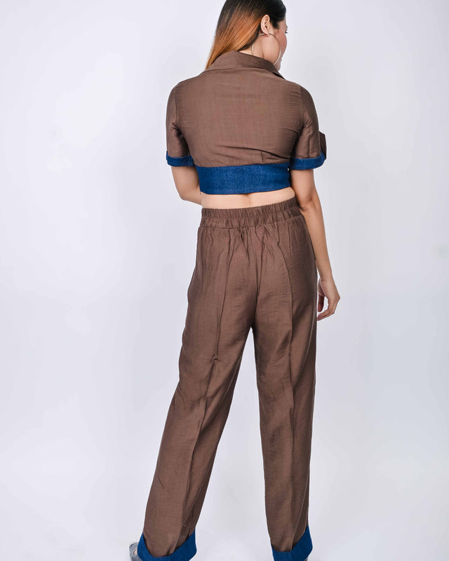 STYLISH CORSET TOP WITH STRAIGHT PANTS