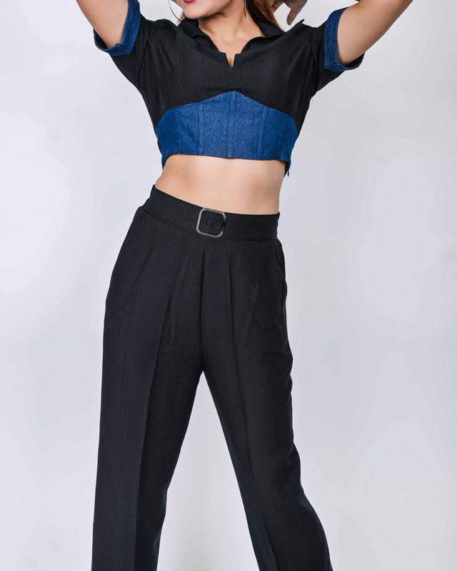 STYLISH CORSET TOP WITH STRAIGHT PANTS