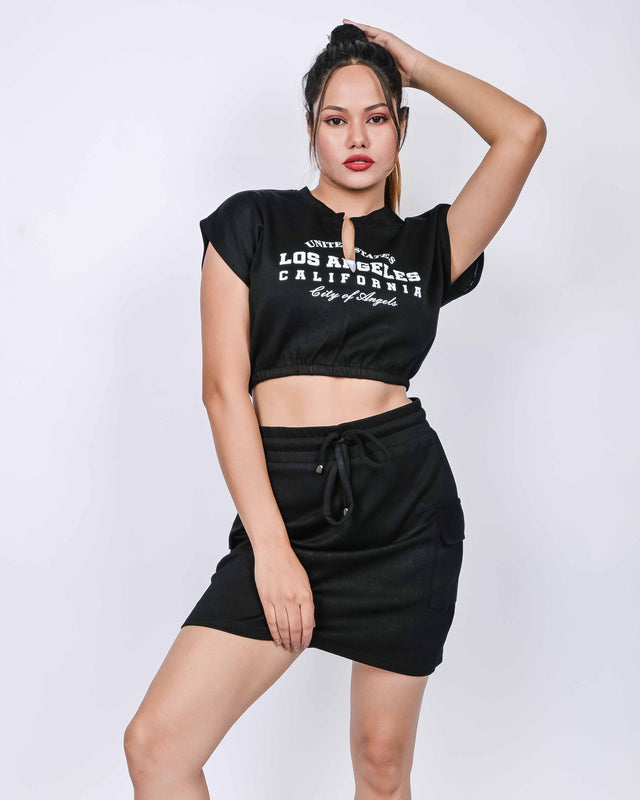 SPORTY BALLOON TOP WITH MINI SKIRT