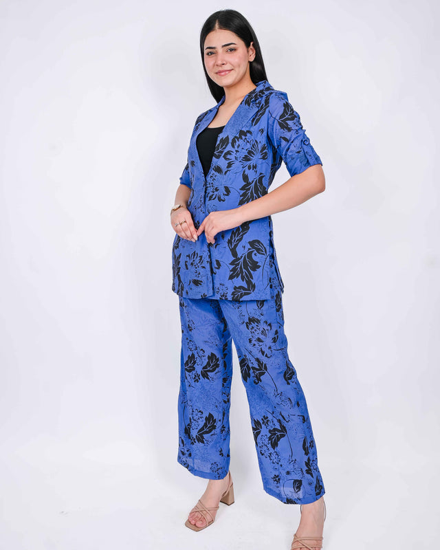 FRONT BUTTON COTTON PRINTED CO ORD SET