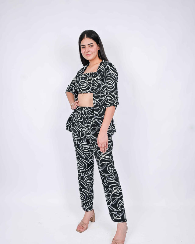 GEOMETRICAL PRINTED 3 PIECE SET