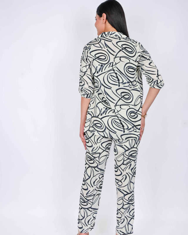 GEOMETRICAL PRINTED 3 PIECE SET