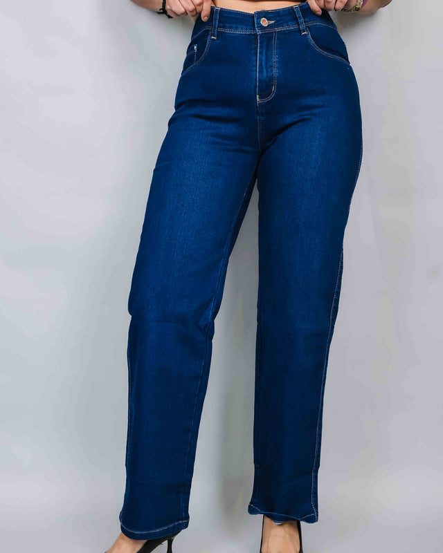 BASIC STRAIGHT FIT BLUE DENIMS