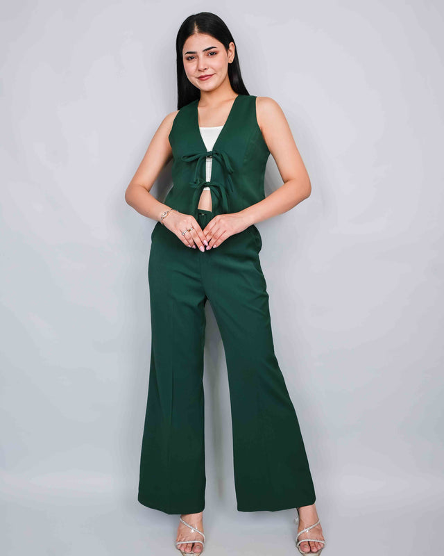 FRONT KNOT DETAILED TOP WITH TROUSERS