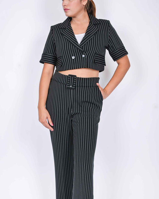 FORMAL TROUSERS WITH CROPPED BLAZER (INNER INCLUDED)