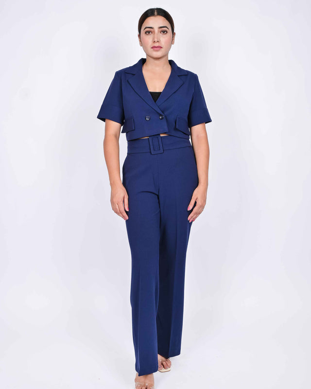 FORMAL TROUSERS WITH CROPPED BLAZER (INNER INCLUDED)