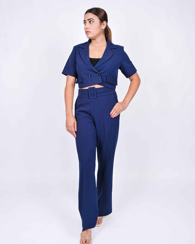 FORMAL TROUSERS WITH CROPPED BLAZER (INNER INCLUDED)